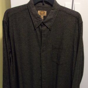 Big & Tall Men's Brushed Shirt.  The Foundry Store.  2XL, Charcoal.